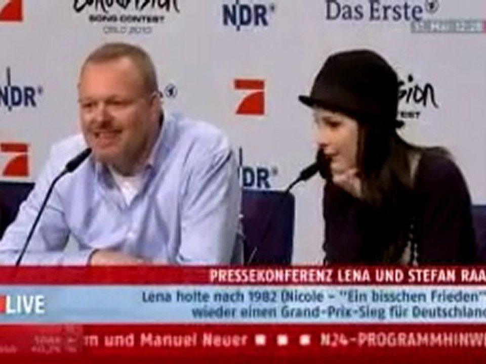 Pressekonferenz Stefan Raab und Lena Teil2