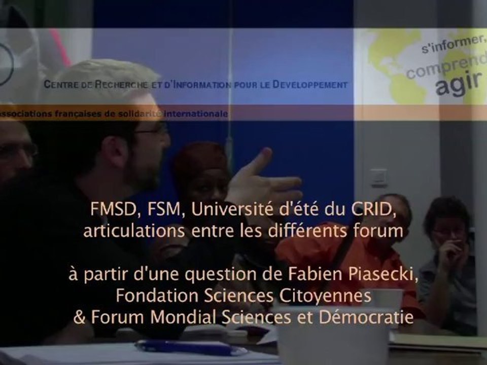 CRID 7. De Mexico au Forum Mondial Social de Dakar en 2011