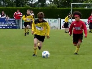 match des débutants à la mi-temps