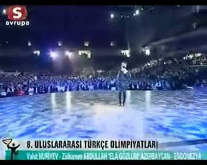 Ela gözlüm Azerbaycan Endonezya ödül töreni