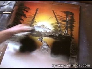 Amazing spray painting nature scene