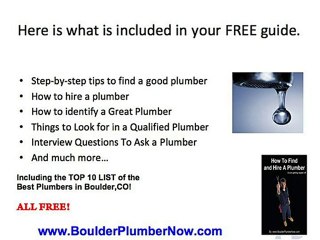 How To Find a Reliable Boulder Plumber Plumbing