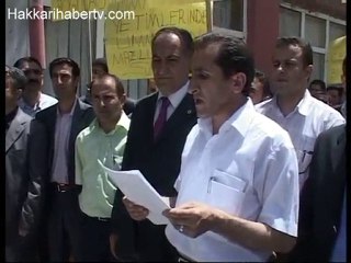 Hakkari'de israil'e kınama