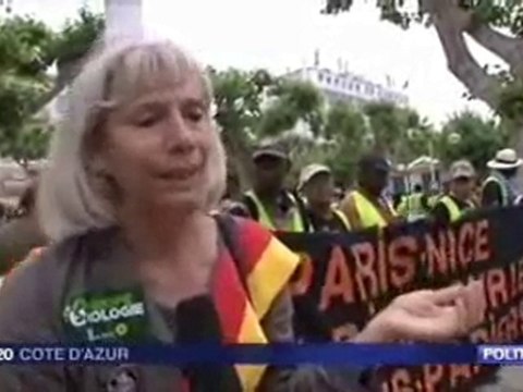 France 3-Cannes-30 mai-arrivée de la marche des Sans Papiers