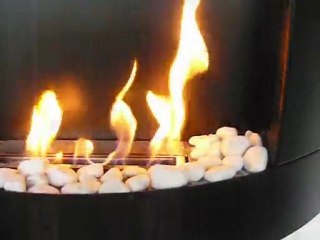 Bio-cheminée STOCKHOLM LB (Long Burner) métal laqué noir