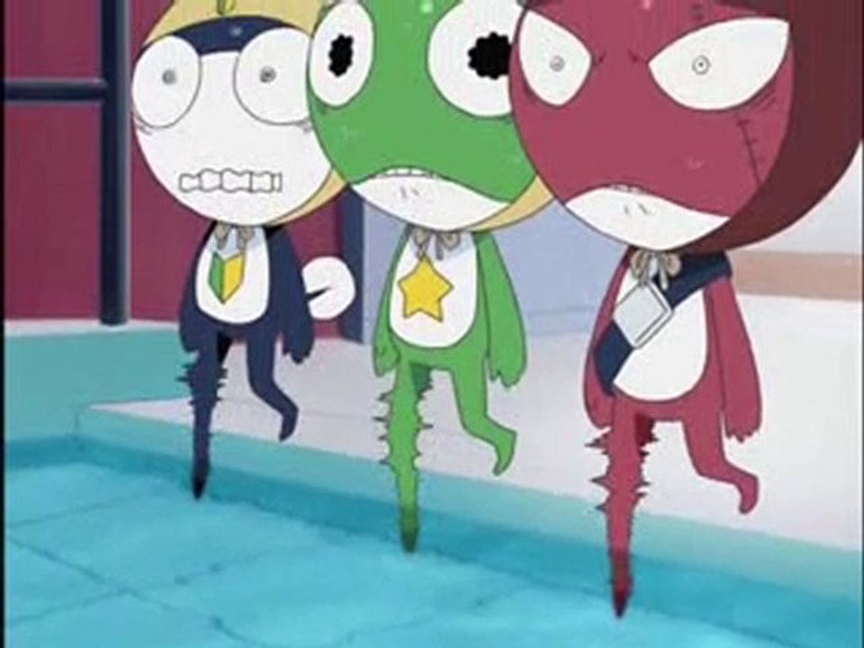 Sargento Keroro 17 - Pelea acuatica de Keroro contra Natsumi