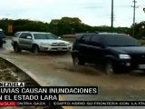 Lluvias provocan inundaciones en estado Lara, Venezuela