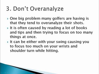 3 Tips To A Great Golf Mental Game