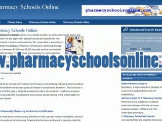 Pharmacy Schools Online