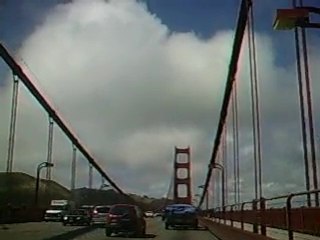 crossin' the Golden Gate bridge.