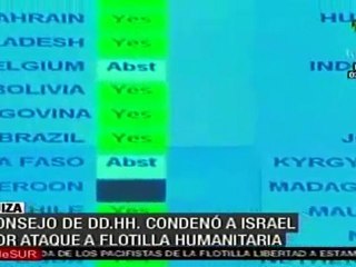 Consejo de DD.HH. condenó a Israel por ataque a flotilla hu