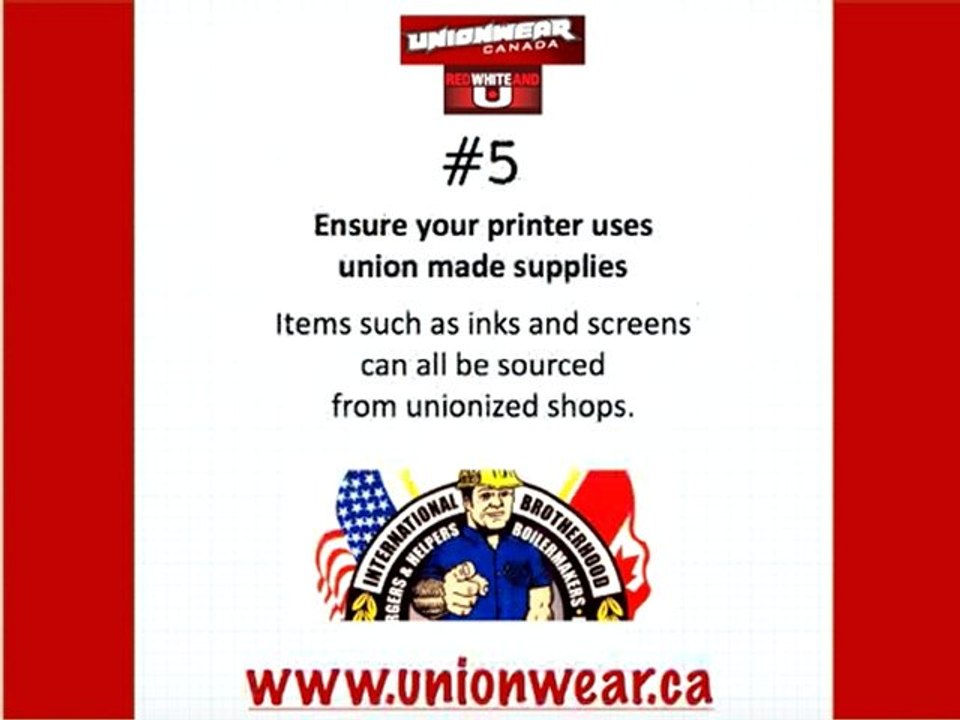 Canadian Union Screen Printing - Why Buy Union Made Clothing
