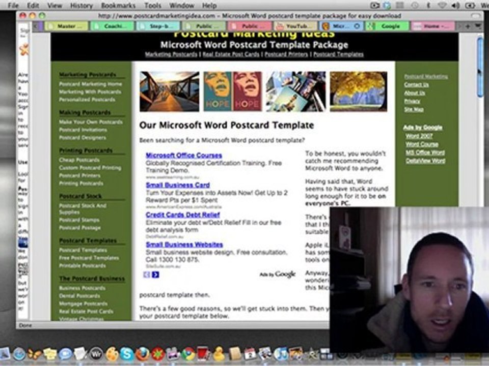 How to find a Microsoft Word postcard template