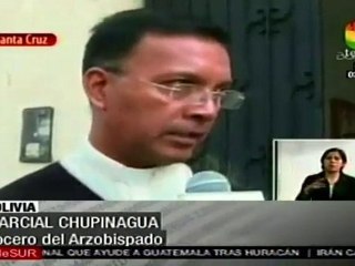 Iglesia de Santa Cruz apoya iniciativa del gobierno bolivian