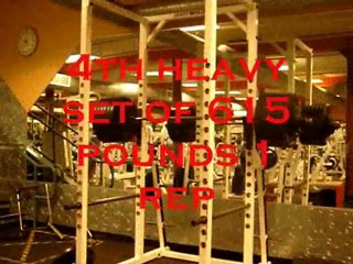 Carlos 1 rep max SQUAT Training June 2nd (635lbs)
