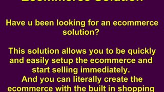 Ecommerce Solution And Shopping Software