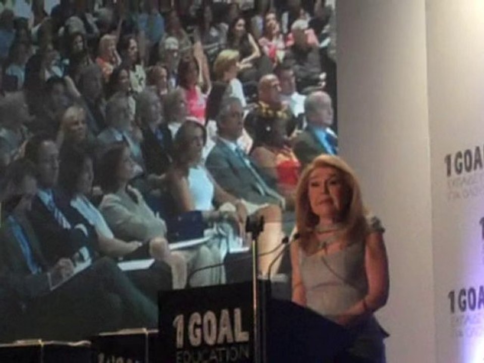 Η κ. Μαριάννα Βαρδινογιάννη στην εκδήλωση 1 GOAL