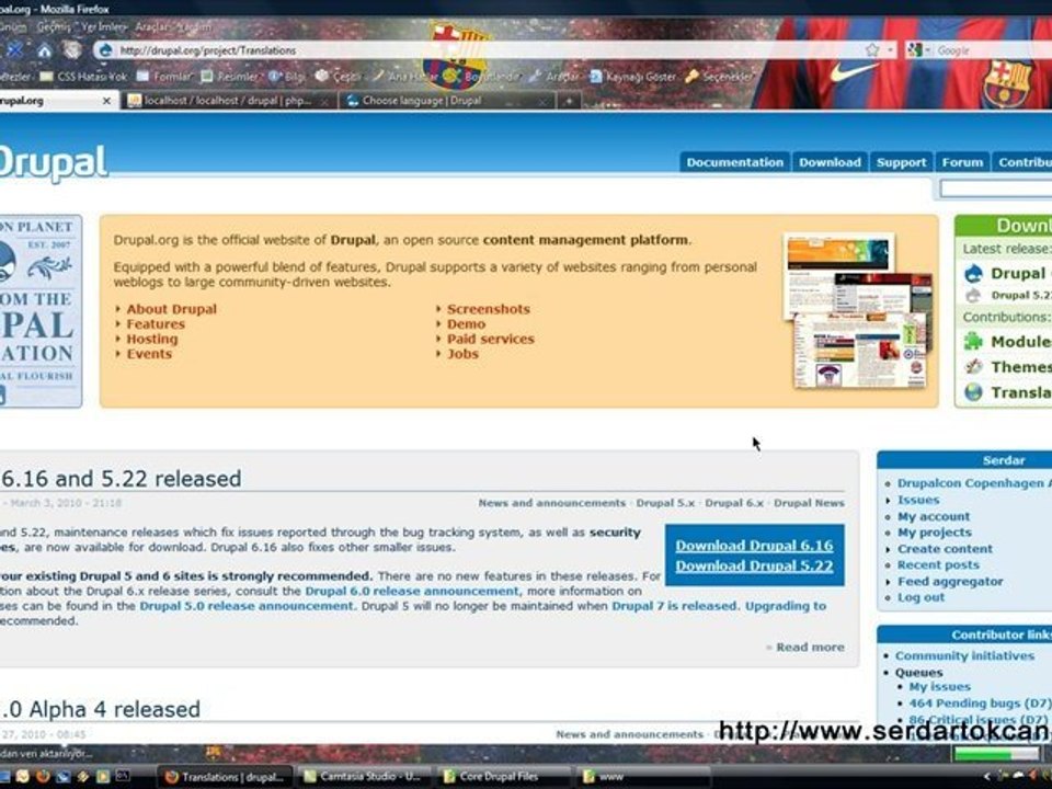 Drupal Kurulumu (Drupal installation)