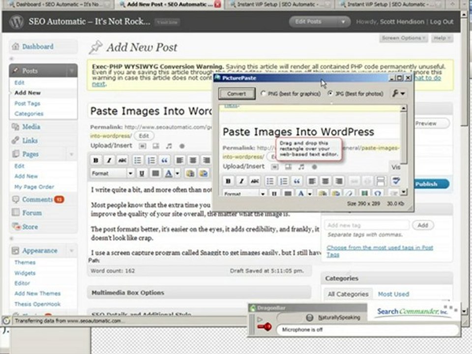 Copy & Paste Images Into WordPress
