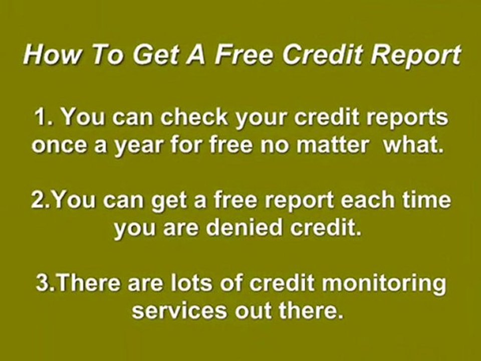 Credit Report Monitoring Services
