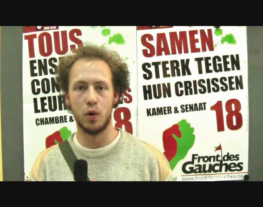 Front des Gauches : Antoine Streulens, 11ème suppléant à Bxl