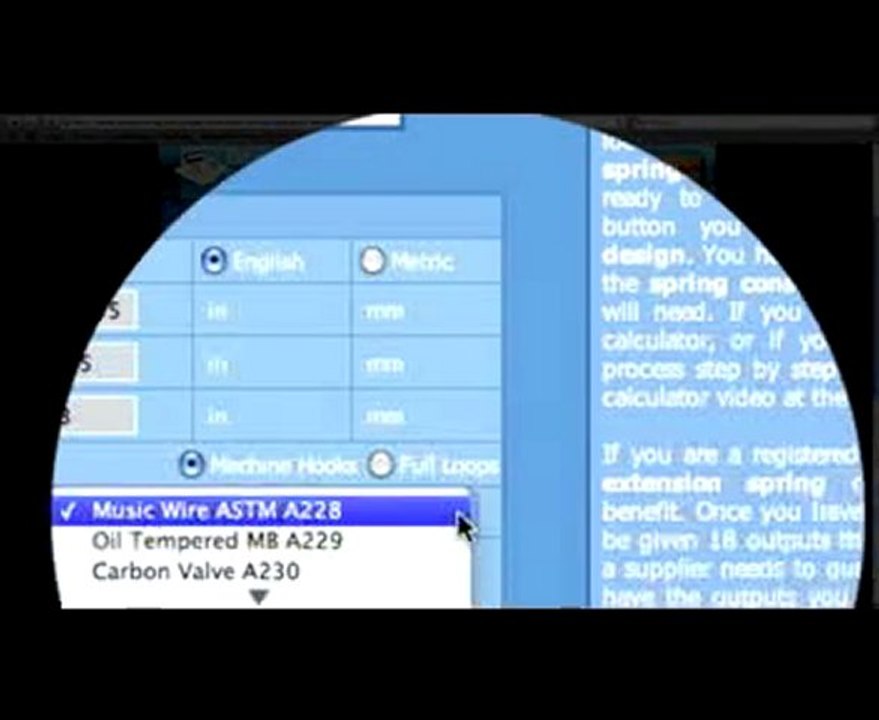 Extension Spring Calculator Online
