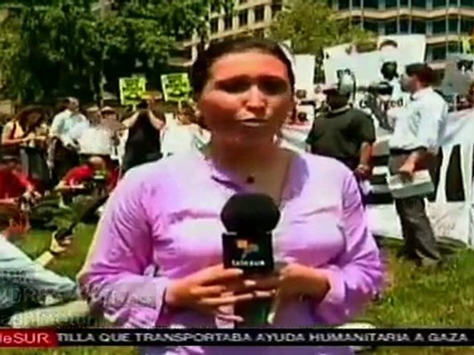 Manifestantes protestan contra British Petroleum en Washingt