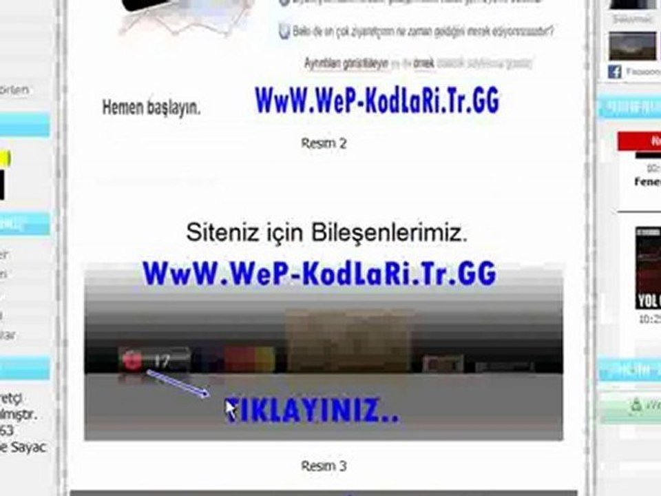 fbml Online sayaç eklemek