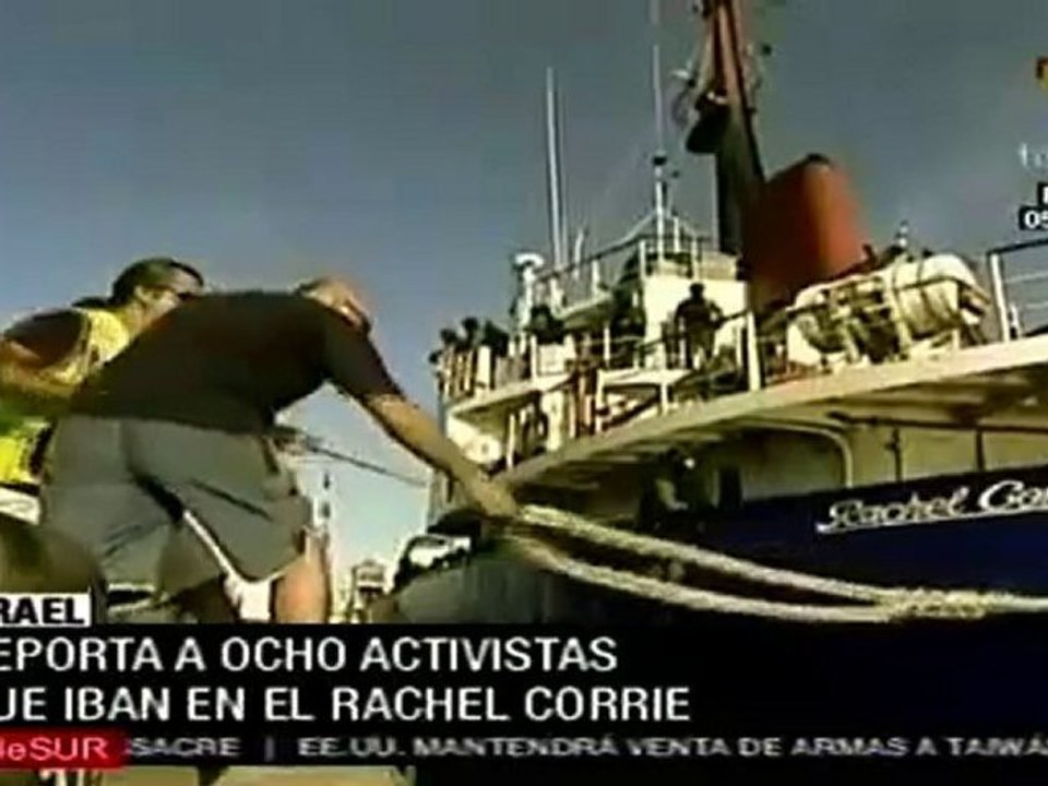 Israel deporta a ocho activistas que iban en el Rache Corrie