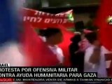 Miles de manifestantes contra el bloqueo israelí a la Franj