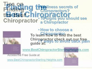 Best Chiropractor Sterling Heights