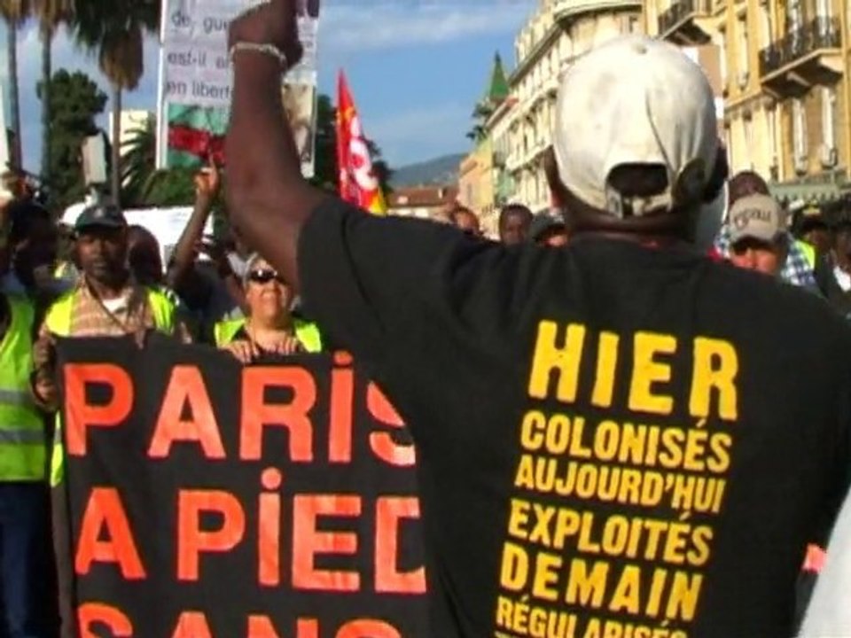 Arrivée de la marche Paris-Nice à pied des sans-papiers
