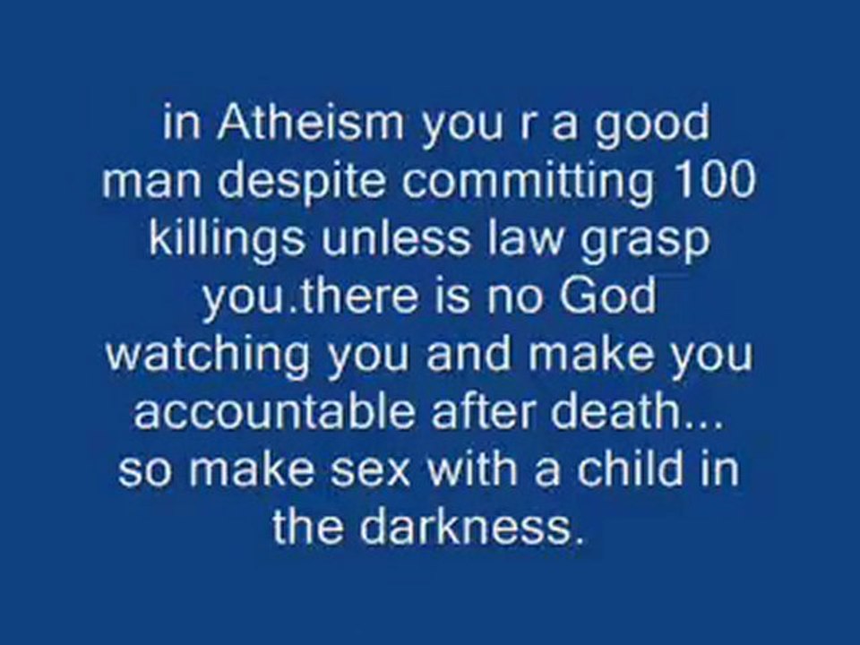 Atheism in one minute