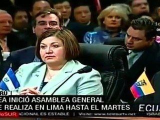 OEA inicia Asamblea General en Lima