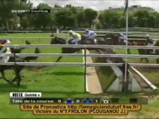 Vidéo Quinté Prix Jean Victor a Auteuil le Lundi 7 juin 2010