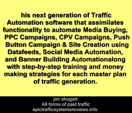 Jon Shugart Epic Traffic Systems Paid Traffic