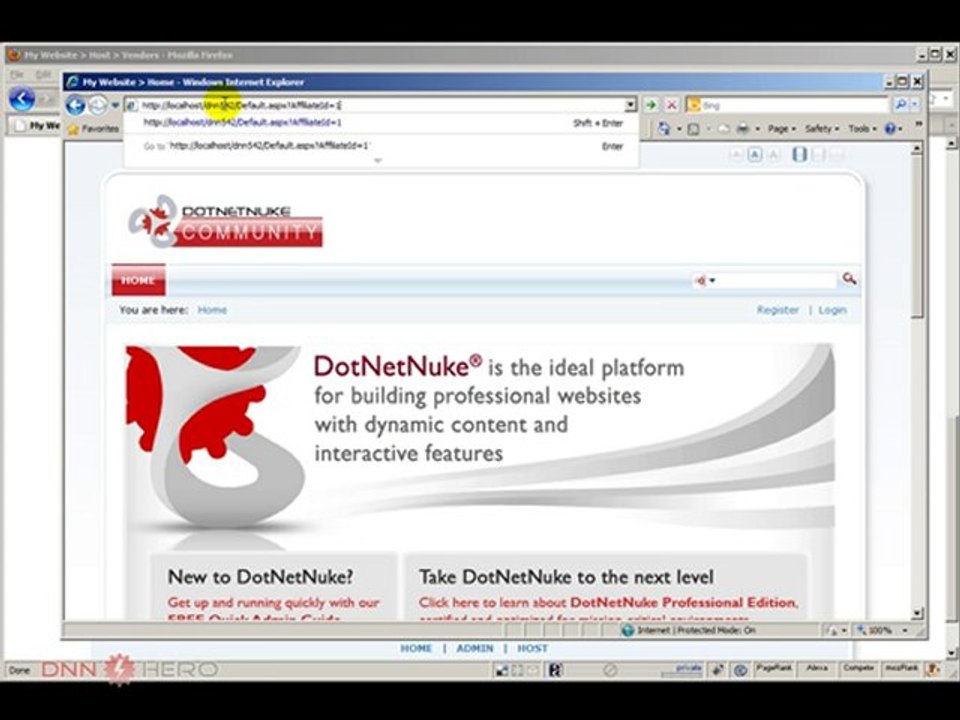DotNetNuke Tutorial, Affiliate Marketing second shot