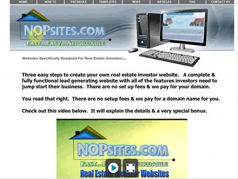 Free Real Estate Investor Website