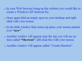 Windows XP Shortcuts and how to Create them