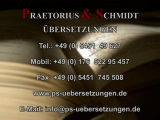 Praetorius & Schmidt Übersetzungen