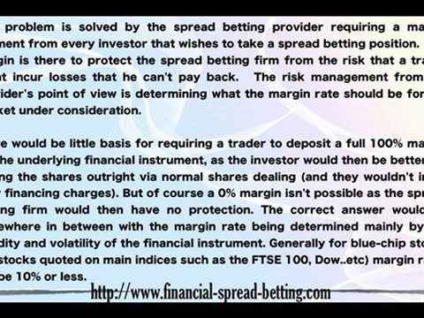 Why do Spread Betting Providers Require a Margin Payment?