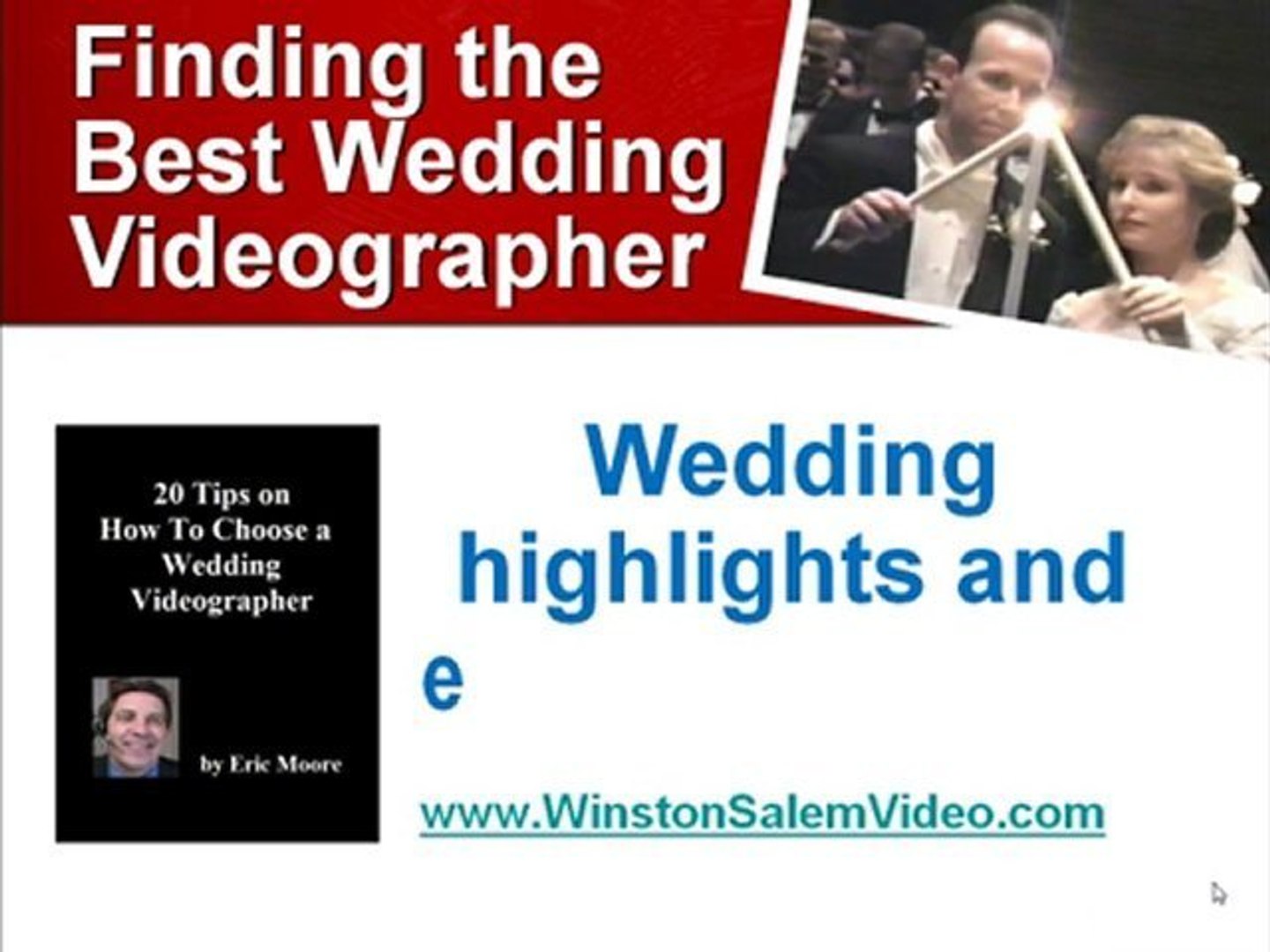 Can the wedding video videographer tape other events?