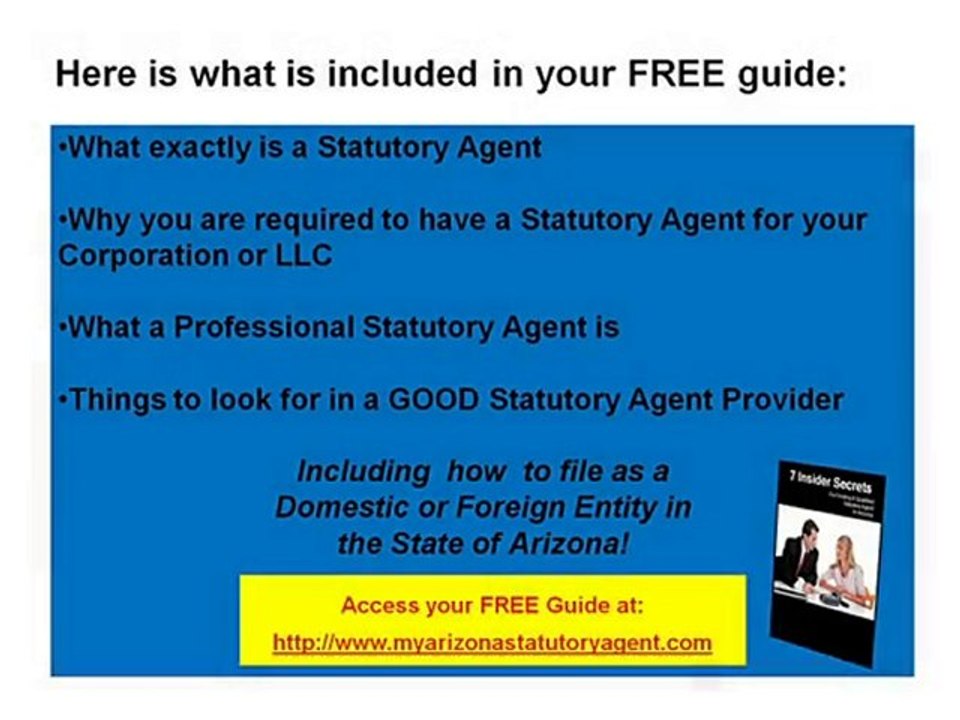 Arizona Statutory Agent: Find An Arizona Statutory Agent
