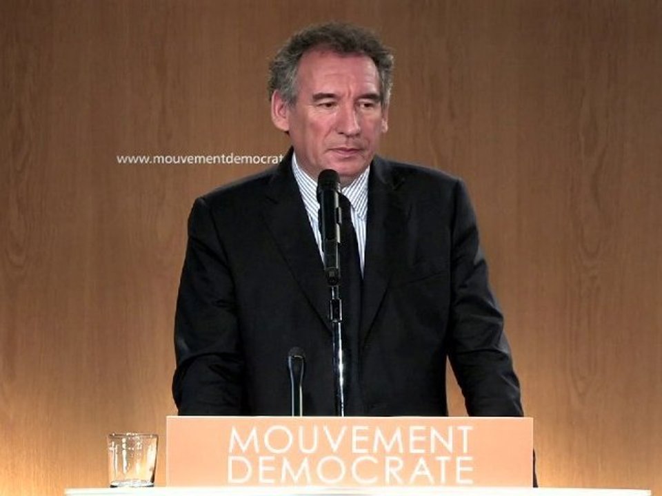 CONFERENCE DE PRESSE: FRANÇOIS BAYROU