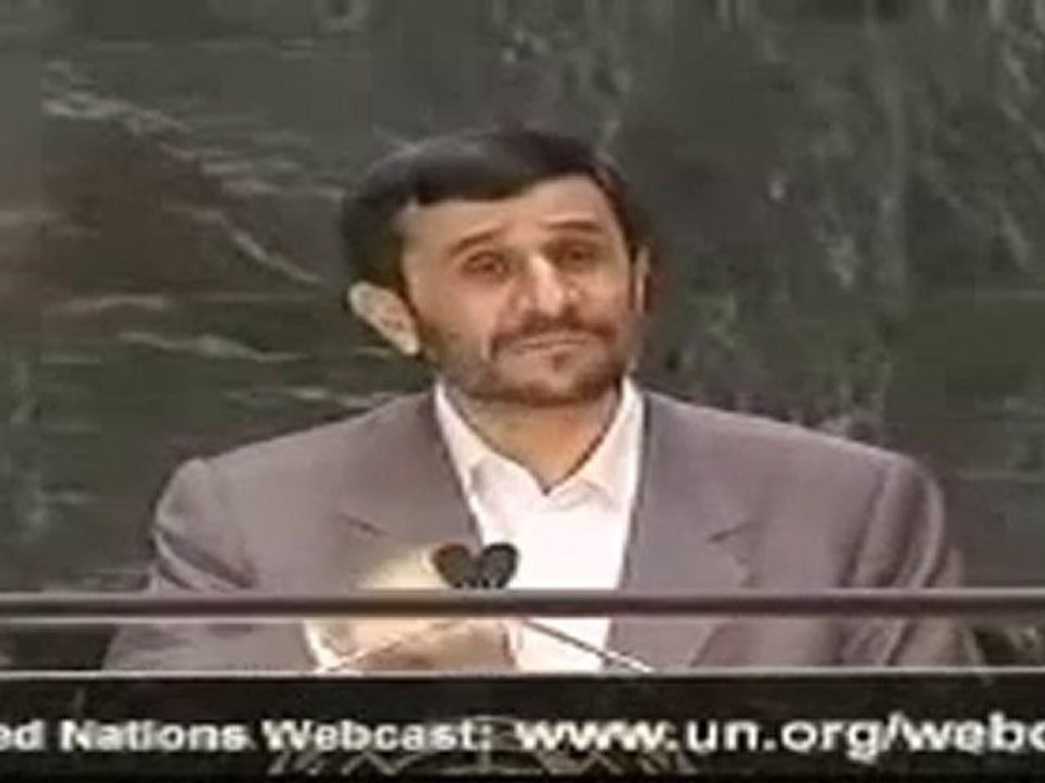 Le formidable discours de paix d_Ahmadinejad à...