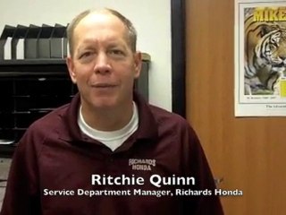Meet Ritchie Quinn, RIchards Honda service department ...