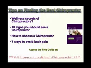 Miami Chiropractic- Need a Miami Chiropractor?