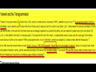 PT.1 What Is The Name Of The Most High?