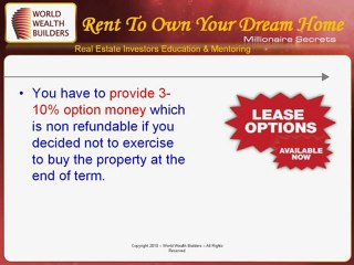Rent to Own/ Lease Option