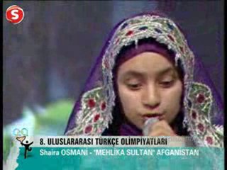 1.şiir Mehlika Sultan Afganistan 8.Türkiye Olimpiyatı